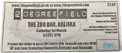 Zoo Bar Flyer 1 3 2003